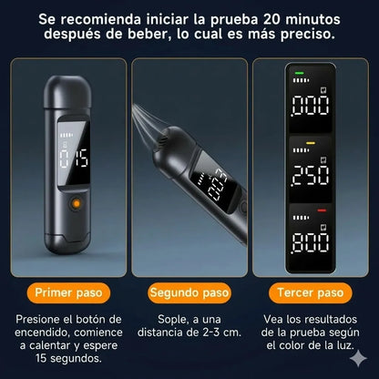 AlcoCheck™ Alcoholímetro Portátil de Alta Precisión