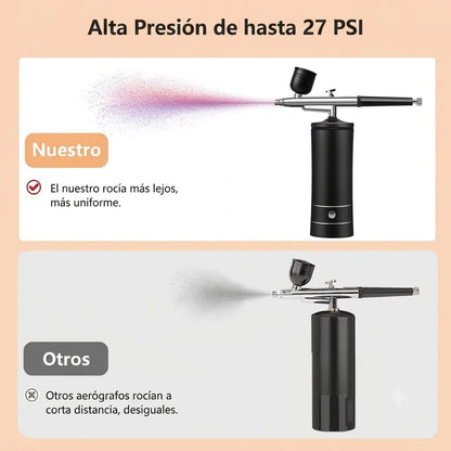 AeroLux™ Kit Compresor Aerógrafo Portátil Recargable