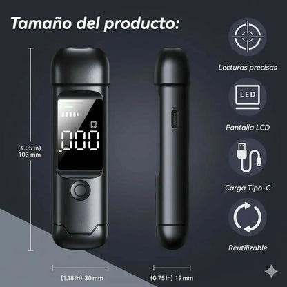 AlcoCheck™ Alcoholímetro Portátil de Alta Precisión