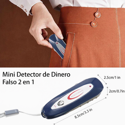 MoneyCheck™ Detector Portátil de Billetes Falsos 2x1