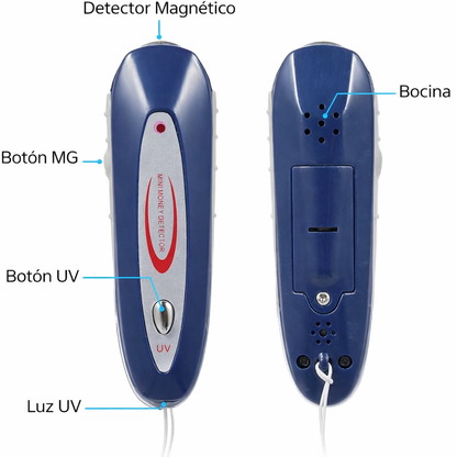 MoneyCheck™ Detector Portátil de Billetes Falsos 2x1