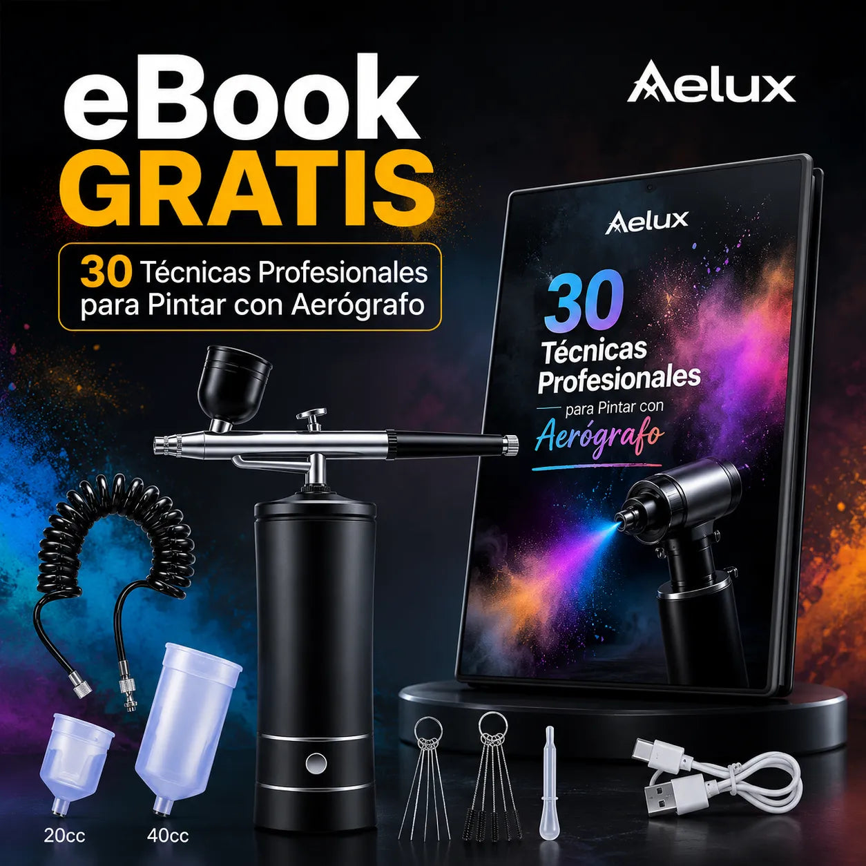 eBook Digital GRATIS: 30 Técnicas Profesionales para Pintar con Aerógrafo